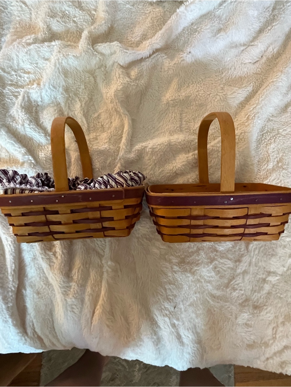 Longaberger 1997 Sweetheart Sweet Treats Basket  set of 2